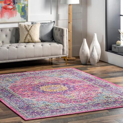 سجادة NuLOOM Verona Vintage منطقة فارسية، 5x7، وردي in Kuwait