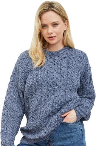 Irish Aran Sweater for Men's 100% Merino Wool Pullover Made in Ireland in Kuwait