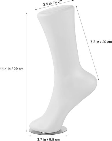 Cabilock White Mannequin Foot Display Ankle Bracelet Shoe Sock Model Display Plastic Short Stocking Mannequin Human Foot Display Mold for Shop Home in Kuwait