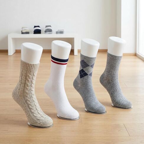 Cabilock White Mannequin Foot Display Ankle Bracelet Shoe Sock Model Display Plastic Short Stocking Mannequin Human Foot Display Mold for Shop Home in Kuwait
