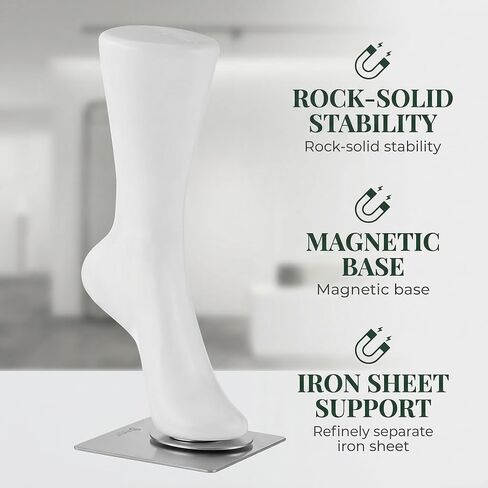 Cabilock White Mannequin Foot Display Ankle Bracelet Shoe Sock Model Display Plastic Short Stocking Mannequin Human Foot Display Mold for Shop Home in Kuwait