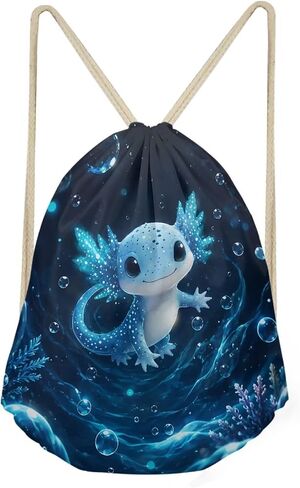 INSTANTARTS Water Fire Soccer Ball Drawstring Sackpack Boy Sport Bag Cinch Gymsack in Kuwait