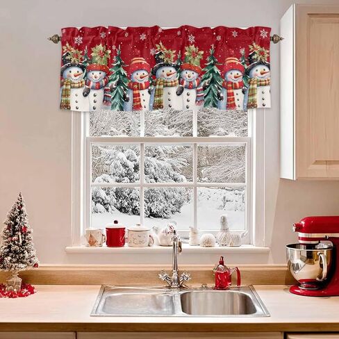 Nautical Valance Curtain for Window,Coastal Lighthouse Starfish Collage Plaid Rod Pocket Kitchen Valances Short Curtain Panel Summer Beach Conch Window Treatment Drape for Bathroom/Bedroom/Cafe in Kuwait