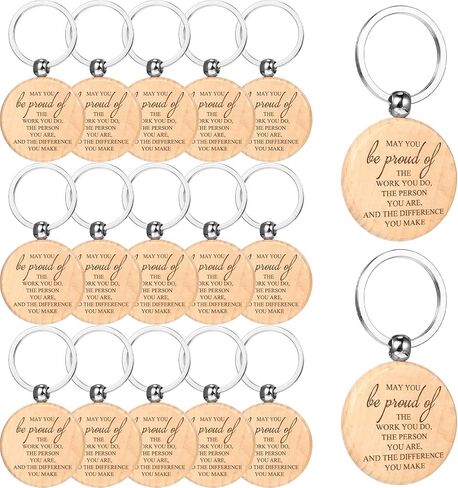 Unittype Appreciation Keychain Bulk Inspirational Thank You Keychains May You Be Proud of The Work You Do Keyring Gifts for Coworker Employee Nurse Teacher Volunteer Social Worker (Round, 30 Pcs) in Kuwait