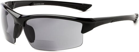 Readers.com Reading Sunglasses: The Roster Bifocal Reading Sunglasses Plastic Sport & Wrap-Around Style for Men and Women - Tortoise with Amber, 1.50 in Kuwait
