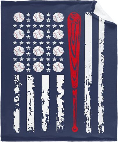 Abstract Baseball Independence Day Throw Blanket - Super Soft Plush Lightweight Fuzzy Cozy Flannel Fleece Blanket for Gifts Couch All Season XS 30"X40" for Pet in Kuwait