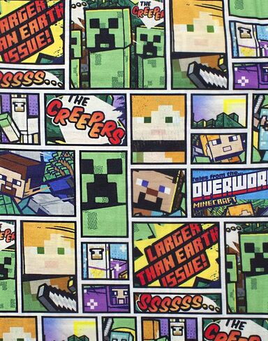 Minecraft T Shirt Overworld Steve Creeper Boy's Kids Short Sleeve Shirt Top in Kuwait