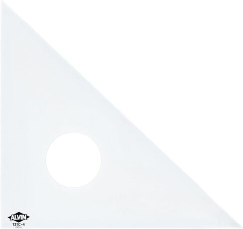 مثلث صياغة أكريليك احترافي شفاف من ALVIN 45/90 درجة 18 بوصة موديل 130C-18 أداة متعددة الأغراض للصياغة والتصميم والهندسة المعمارية، رائعة للتصنيع والأعمال الخشبية - 18 بوصة in Kuwait