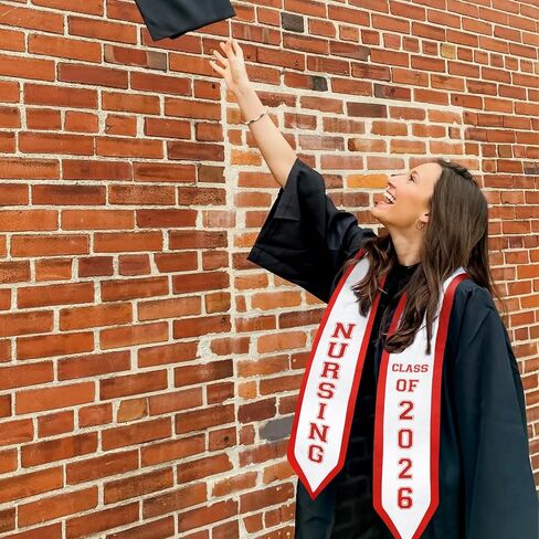 Vansolinne 2024 Nurse Graduation Stole Class of 2024 Nursing School Graduate Sash Nurse RN Graduation Gift Idea in Kuwait