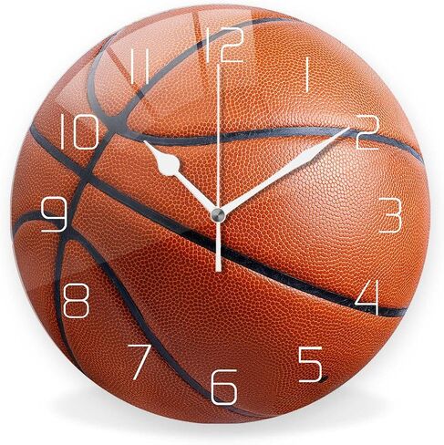Silent Non-Ticking Sport Theme Wall Clocks, Sport Ball Golf Wall Clock, Battery Operated 9.8"x9.8" Round Wall Clock for Home Decor Boy Room Living Room School Birthday Gift in Kuwait