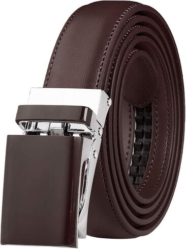 Falari Automatic Ratchet Buckle Leather Belt, 1 Inch Wide, Trim to Fit Design for Women, Boys and Girls in Kuwait