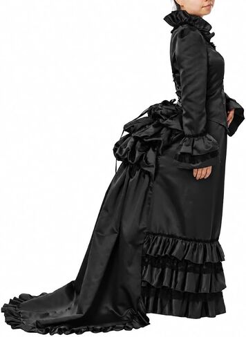 COSDREAMER Women Victorian Bustle Dress Renaissance Bustle Ball Gown Costumes in Kuwait