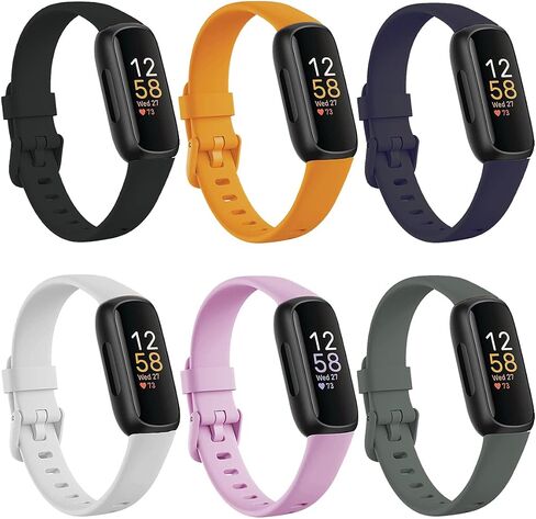 Baaletc متوافق مع Fitbit Inspire 3 Bands للرجال والنساء، سوار معصم رياضي من السيليكون الناعم من أجل Inspire 3، مقاس صغير وكبير in Kuwait