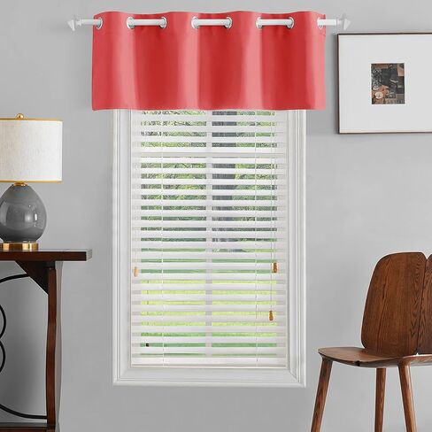 Green Window Valances 18 Inch Length Rod Pocket Thermal Insulated Short Blackout Green Curtain Valances for Living Room Bedroom Kitchen Bathroom Basement Windows 52 x 18 Inches Long 1 Panel in Kuwait