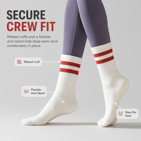 5 Pairs Yoga Socks Women's Medium Warm and shock-absorbing floor Socks Cotton Fitness Dance pilates Girl's Stockings Non slip Sports Thick sole, Multicolor in Kuwait