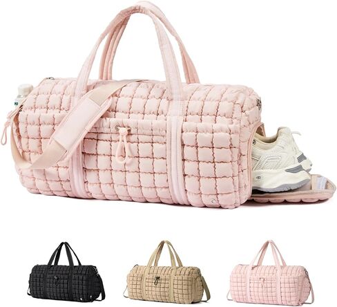 CLUCI Weekender Travel Bag for Women Puffer Tote Bag Carry On Duffle Overnight Bags with Shoe Compartment in Kuwait