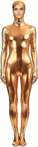VSVO Shiny Spandex Open Face Full Bodysuit Zentai Suit for Adults and Children in Kuwait