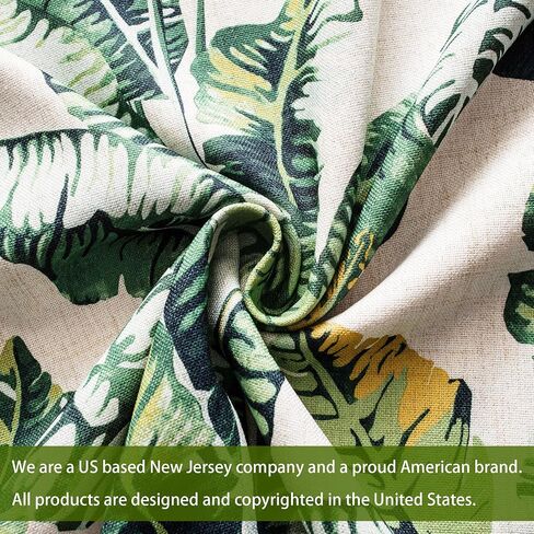 DriftAway Olive Green Linen Curtains Blackout 84 Inches Long Lined Thermal Window Drapes for Bedroom Grommet Farmhouse Leaf Home Decoration 2 Panels in Kuwait