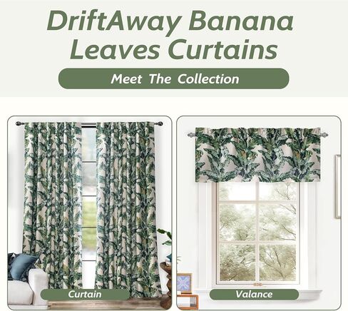 DriftAway Olive Green Linen Curtains Blackout 84 Inches Long Lined Thermal Window Drapes for Bedroom Grommet Farmhouse Leaf Home Decoration 2 Panels in Kuwait