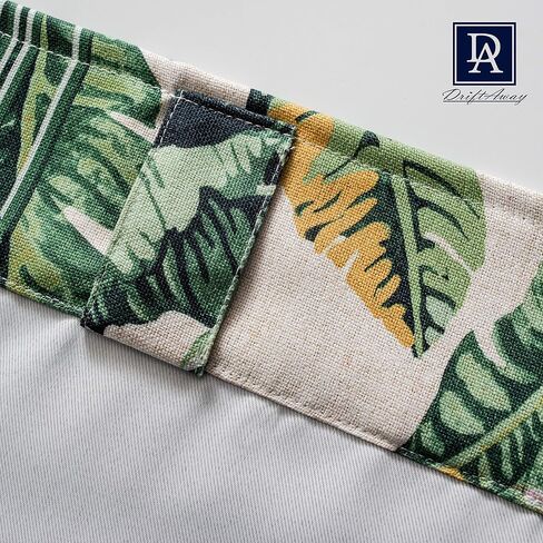 DriftAway Olive Green Linen Curtains Blackout 84 Inches Long Lined Thermal Window Drapes for Bedroom Grommet Farmhouse Leaf Home Decoration 2 Panels in Kuwait
