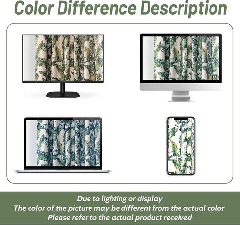 DriftAway Olive Green Linen Curtains Blackout 84 Inches Long Lined Thermal Window Drapes for Bedroom Grommet Farmhouse Leaf Home Decoration 2 Panels in Kuwait