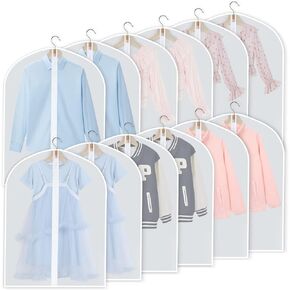 Clear Garment Bags for Hanging Clothes Storage 4" Gusset Suit Bags for Closet Storage Bags Dust Covers for Clothes Sweater Bags Garment Cover Clothes Protector 24"x 40"x 4", 5 Pack in Kuwait