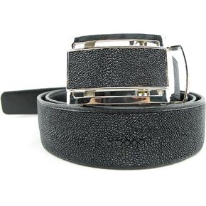 Pelgio Genuine Stingray Shagreen Skin Leather 1 Diamond Men's Belt 46" Black in Kuwait