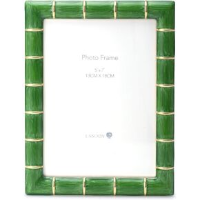 LASODY 5x7 Gold Metal Bamboo Design Picture Frame Green Photo Frame Tabletop Picture Frame in Kuwait