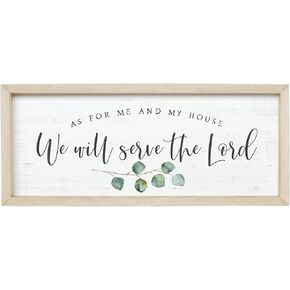 سيمبلي سساد, انك إطار مزرعة 10 بوصة × 24 بوصة لافتة - As for Me and My House, We Will Serve The Lord in Kuwait