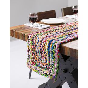 Unique Loom Braided Chindi Collection Area Rug - Layer (2' 6" x 6' 1" Runner, Green/ Hunter Green) in Kuwait