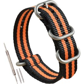 Thick Nylon Watch Strap Replacement 4 Rings Long(18 19 20 21 22 23 24 26mm) in Kuwait