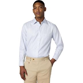 Brooks Brothers Men's Non-Iron Stretch Dobby Ainsley Spread Collar Check Dress Shirt in Kuwait