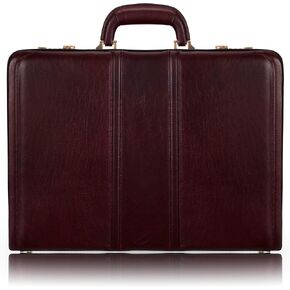 McKleinUSA Daley V Series Leather Locking Attache, Burgundy (80436) in Kuwait