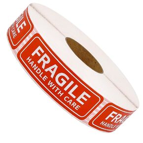 Methdic 2"x 3" Fragile Stickers 500 Labels Per Roll Strong Adhesive (Handle with Care,Do Not Drop,Thank You) Labels for Shipping and Moving in Kuwait