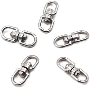 Preamer 304 الفولاذ المقاوم للصدأ ذو طرفين خطاف دوار مرساة وعين دوارة (M5(1/2"x1/2" 5 قطع)) in Kuwait