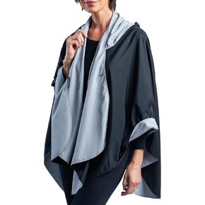 RainCaper Womens Rain Cape Poncho Coat Jacket with Hood Reversible Gorgeous Ultrasoft in Kuwait