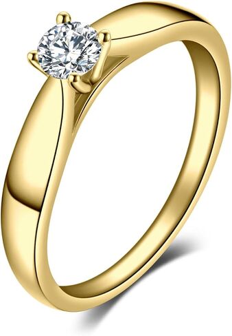 JewelryPalace الكلاسيكية 0.2ct زركونيا مكعب سوليتير خواتم الخطبة للنساء، 925 الفضة الاسترليني خاتم الوعد لها، جولة قطع مقلد خواتم الزفاف الذكرى الماسية in Kuwait