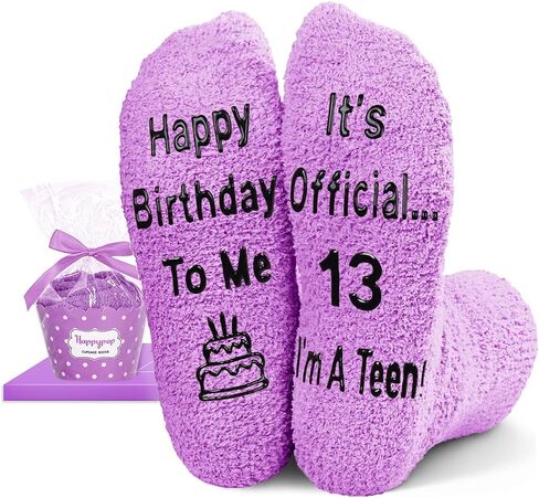 HAPPYPOP Gifts for Teenage Girls Funny Gifts for Teens, 13 Year Old Girl Gift Ideas Gifts for 13 Year Old Girl, Funny Fun Cute Socks for Teens in Kuwait