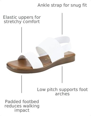 ITALIAN Shoemakers Celin Women's Low Platform Stretch Heel Strap Sandal for Women in Kuwait