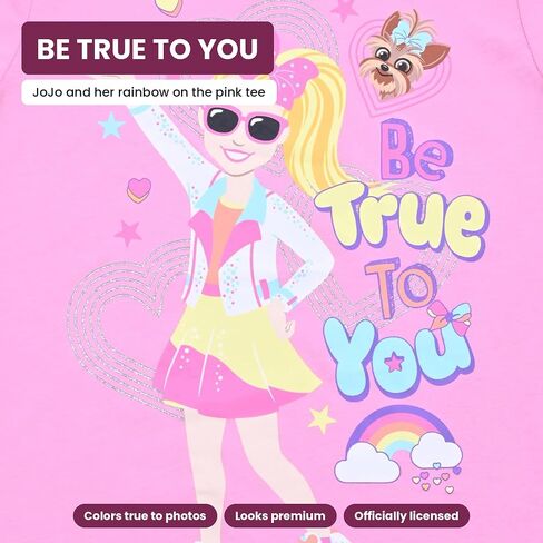 مجموعة ملابس JoJo Siwa للفتيات من Nickelodeon، طقم ملابس بقلنسوة وبنطلون رياضي وتي شيرت من JoJo Siwa in Kuwait