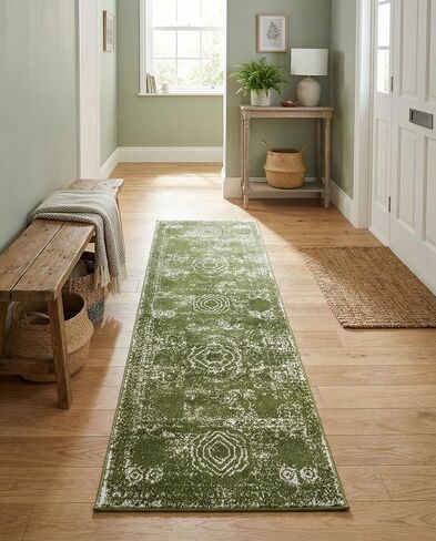Rugs.com Dover Collection Rug – 5 Ft Round Yellow Low-Pile Rug Perfect for Kitchens, Dining Rooms in Kuwait