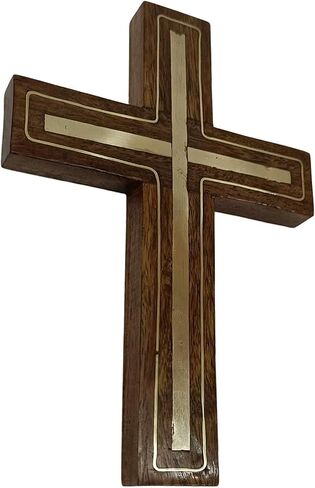 IBLAY Wall Mounted Wall Hanging Wooden Christ Cross Crucifix Catholic Rosewood Crucifix for Home, Church and Chapel Decoration (Style-5) (9 * 6) in Kuwait