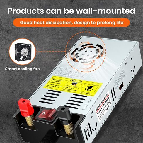 Anbull SMPS 110V AC إلى 12V DC محول التيار الكهربائي محول التبديل محول ماكس 50A 600W in Kuwait