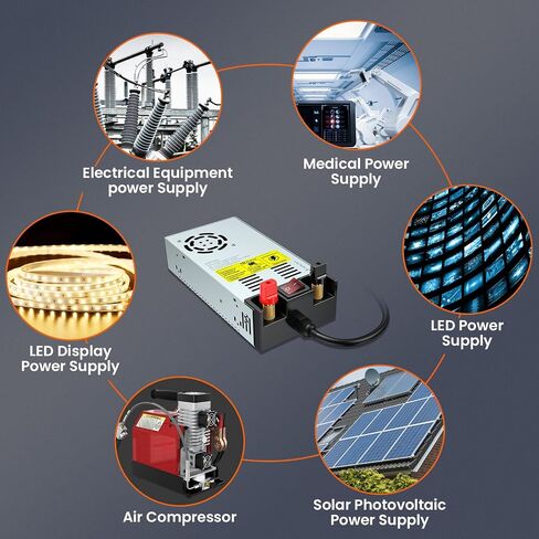 Anbull SMPS 110V AC إلى 12V DC محول التيار الكهربائي محول التبديل محول ماكس 50A 600W in Kuwait