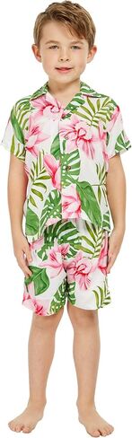 Boy Hawaiian Shirt or Cabana Set in Blue Sunset in Kuwait