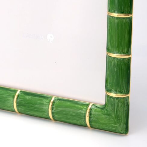 LASODY 5x7 Gold Metal Bamboo Design Picture Frame Green Photo Frame Tabletop Picture Frame in Kuwait