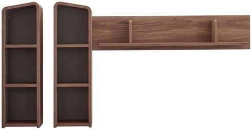 Modway Omnistand 2 Piece Entertainment Center, Walnut Gray in Kuwait