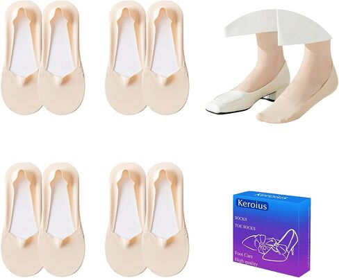 Keroius 3Pairs Socks-Style Women Ball of Foot Cushions Metatarsal Pads for Relieving Foot Fatigue Shoe Pads Socks ForForefoot Support Relief Pain Blister Callus (3 Black) in Kuwait