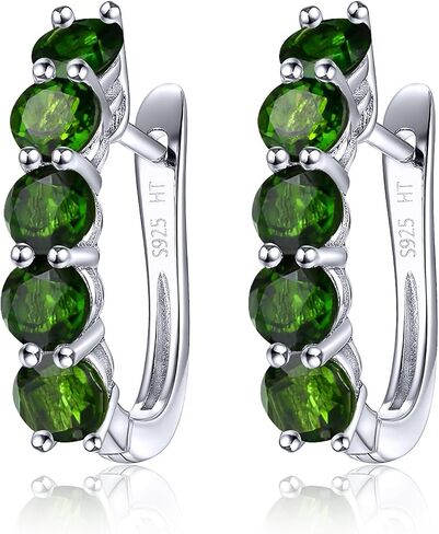 ZhenCai Natural Aquamarine Clip Earrings for Women Girls Solid 925 Sterling Silver Setting 10 Grains Oval Shape Cut Gemstone Rhodium Plated Classic Style Design Fine Jewelry for Her in Kuwait