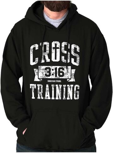 Brisco Brands Cross Training 3:16 Christian Hoodie Sweatshirt Women Men in Kuwait
